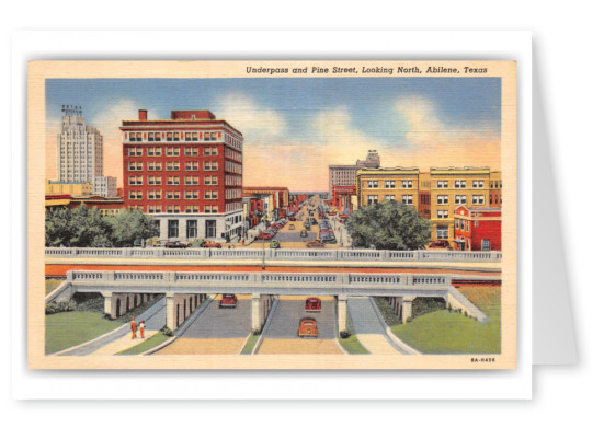 Abilene, Texas, Underpass and Pine Street looking North