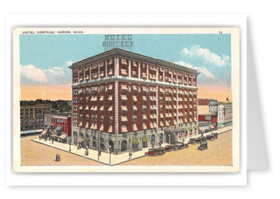 Akron Ohio Hotel Portage Birds Eye View