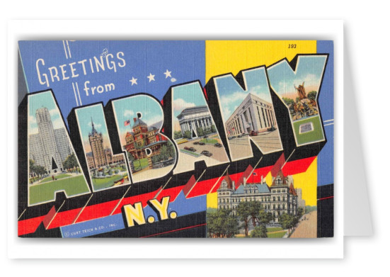 Albany New York Greetings Large Letter State Capitol