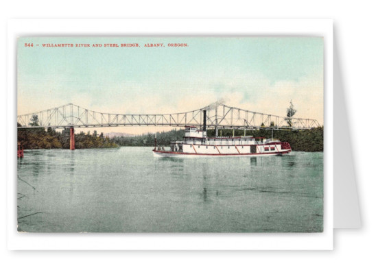 Albany Oregon Willamette River and Steel Bridge