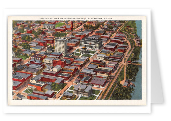 Alexandria Louisiana Business Section Aerial View