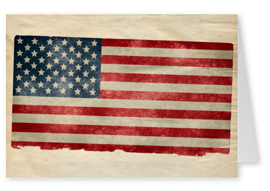 Amerikanische flagge im retro stil