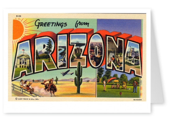 Curt Teich Postcard Archives Collection greetings from Arizona