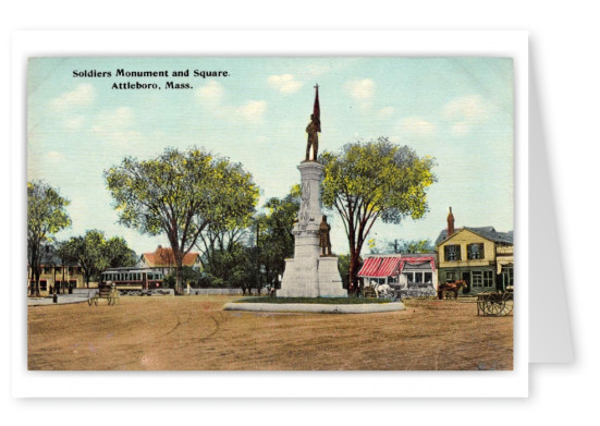 Attleboro Massachusetts Soldiers Monument and Square