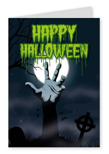 Happy Halloween mit Zombiehand