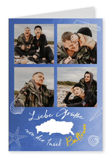Postkarte Liebe Grüße von der Insel Baltrum