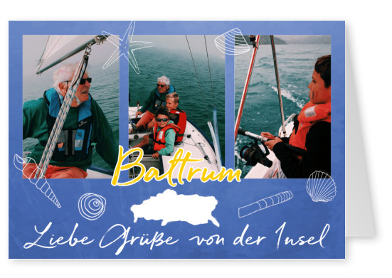 Postkarte Liebe Grüße von der Insel Baltrum