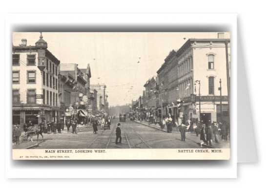 Battle Creek, Michigan, looking west on Main Street