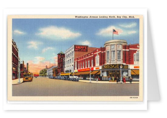 Bay City, Michigan, Washington Avenue looking north