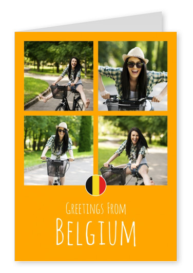 Meridian Design Postkarte Greetings from Belgium