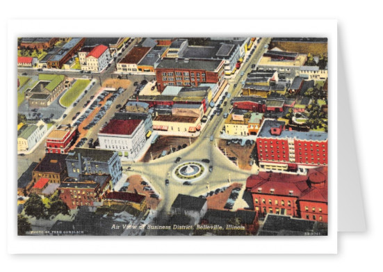 Belleville Illinois Business District Aerial View