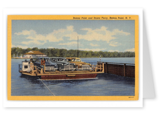 Bemus Point, New York, Bemus Point and Stowe Ferry | Vintage Grußkarten ...