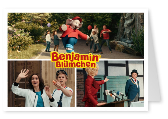 Benjamin Blumchen Panorama Collage Film Musik Karten Echte Postkarten Online Versenden