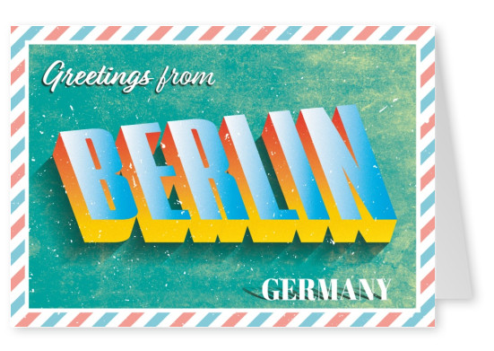 Retro Postkarte Berlin, Deutschland