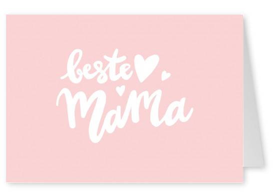 Beste mama, handgeschrieben Text auf rosa Hintergrund