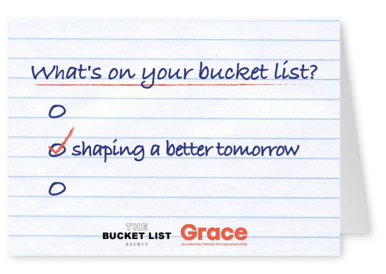 Bucket List Agency shaping a better tomorrow Spruch Design