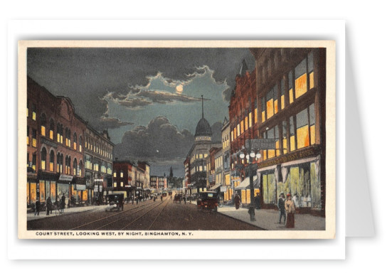 Binghamton, New York, Court Street by night