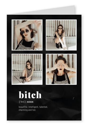 Postkarte bitch