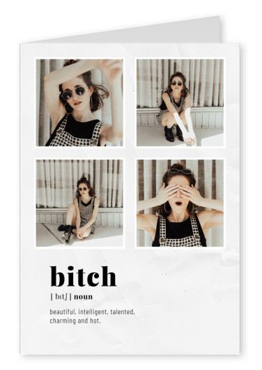 Postkarte bitch