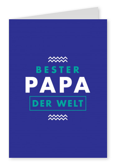 Blau Bester Papa der Welt 