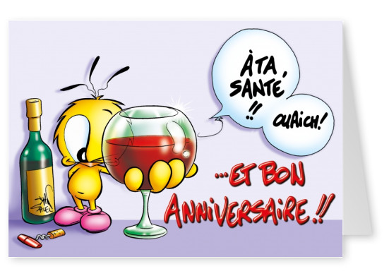 Le Piaf Cartoon Bon Anniversaire