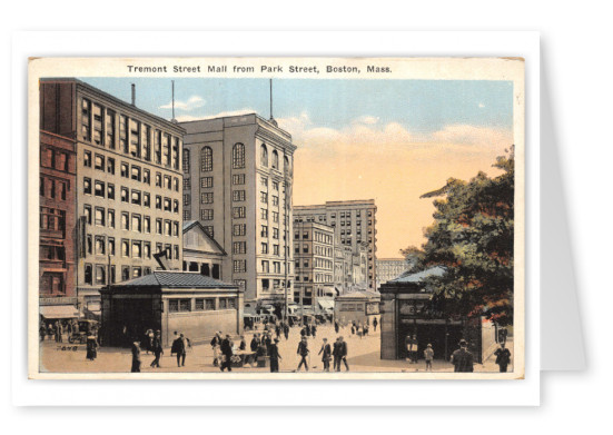 Boston, massachusetts, Tremont Street Mall from park Street