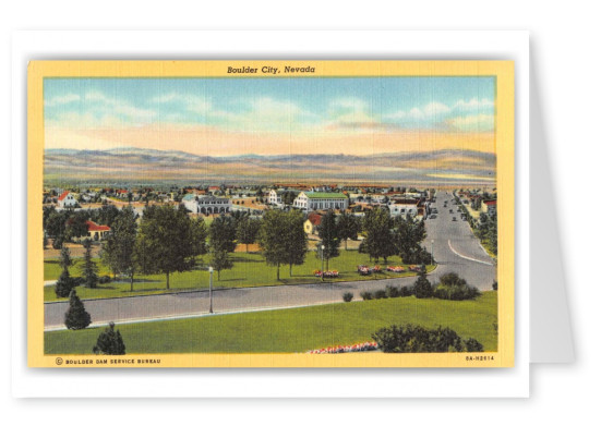 Boulder City Nevada Birds Eye View