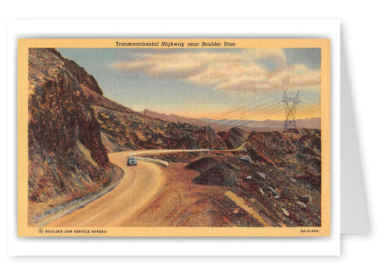 Boulder Dam Nevada Transcontinental Highway Scenic View