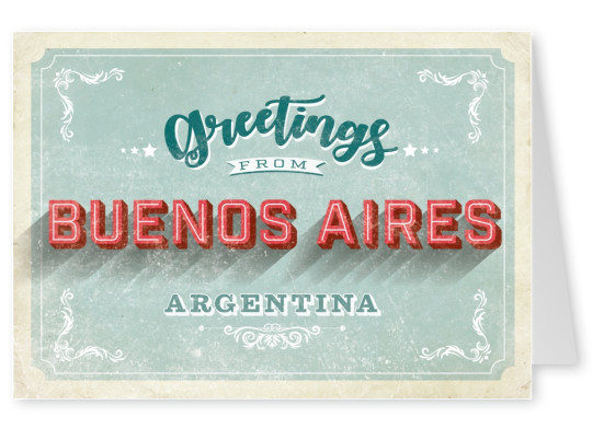 Vintage postkarte Buenos Aires