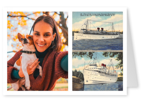 Buffalo, New York, large lake steamer boats