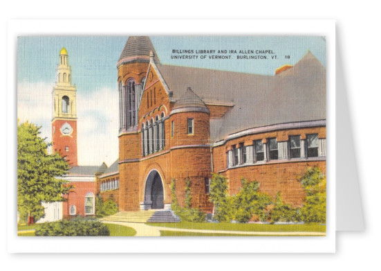 Burlington, Vermont, Billings Library and Ira Allen Chapel, University of Vermont