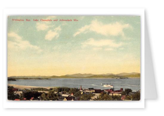 Burlington, Vermont, Lake Champlain and Adirdondack Mountains