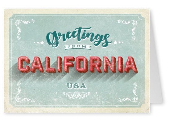Vintage postkarte California