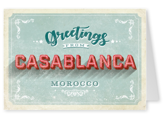Vintage Postkarte Casablanca