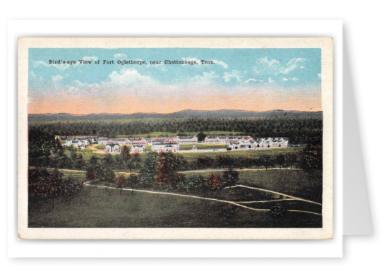 Chattanooga Tennesse Fort Oglethorpe Birds Eye View