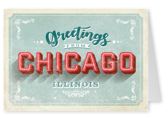 Vintage Postkarte Chicago
