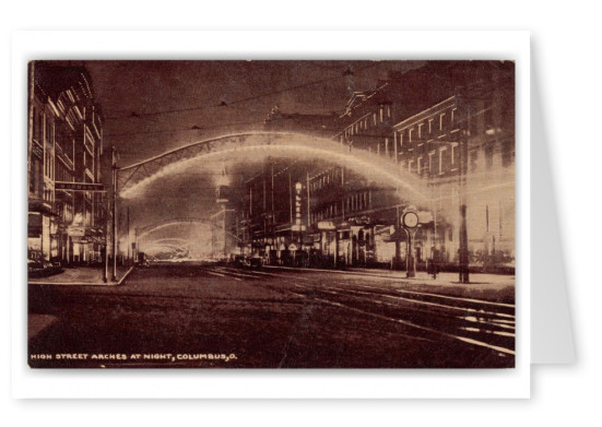 Columbus Ohio High Street Arches at Night