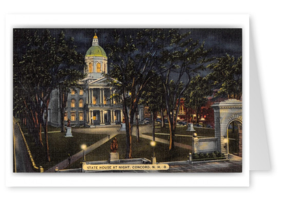 Concord, New Hampshire, State House at night