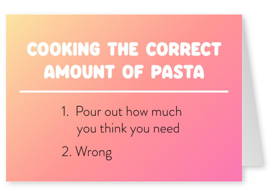 Cooking the correct amount of pasta