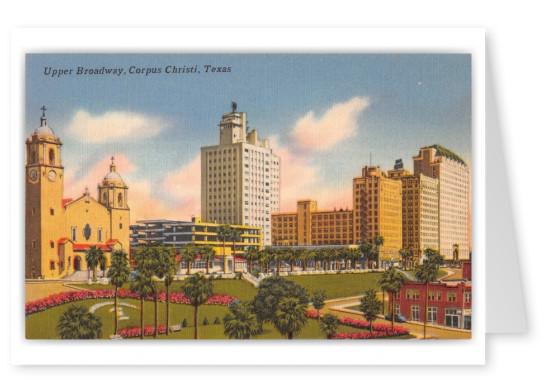 Corpus Christi Texas Upper Broadway Vintage Grusskarten Echte Postkarten Online Versenden