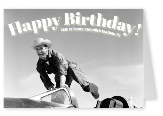 cowboy postkarte happy birthday