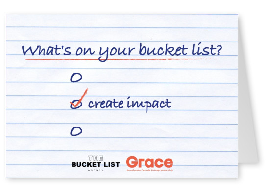 Bucket List Agency create impact Spruch Design