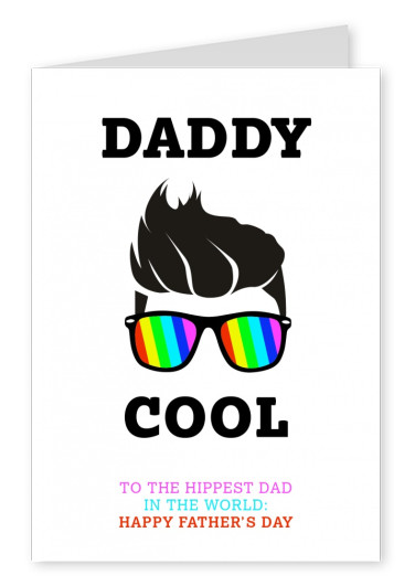 Daddy Cool Vatertag hipster-Papa Grafik mit Sonnenbrille