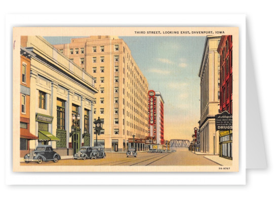 Davenport, Iowa, Third Street looking east