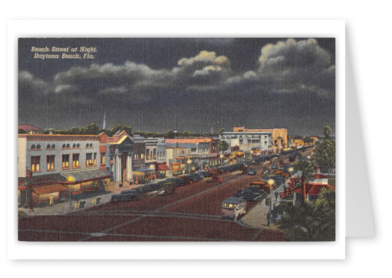 Daytona Beach, Florida, beach street night scene