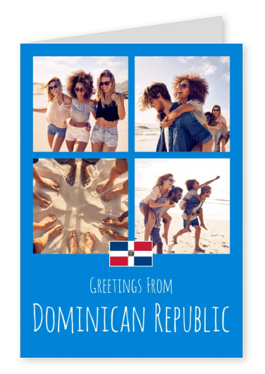 Meridian Design Postkarte Greetings from Dominican Republic