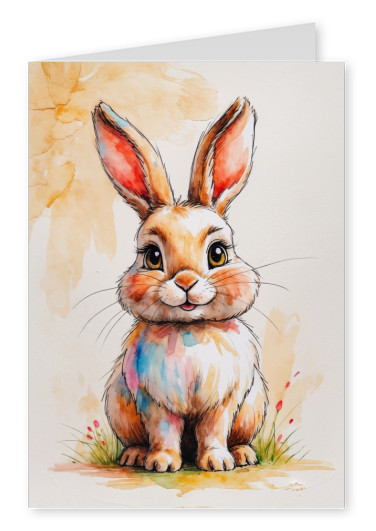 Osterhase in einem Cartoon-Stil