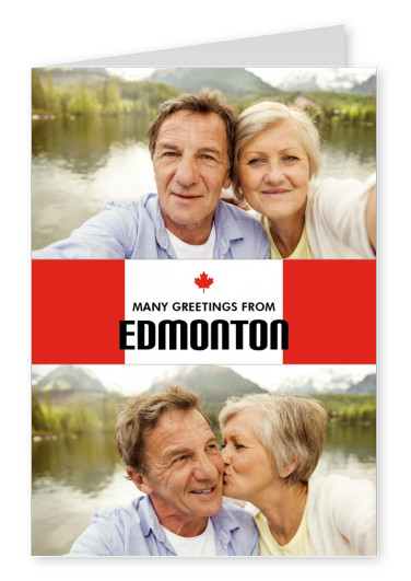 Edmonton Grüsse in kanadischem Flaggendesign