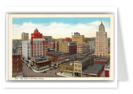 El Paso, Texas, skyline panoramic view of the city