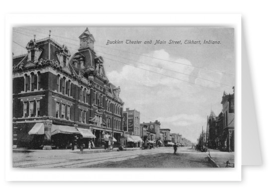 Elkhart, Indiana, Bucklen Theatre and Main Street